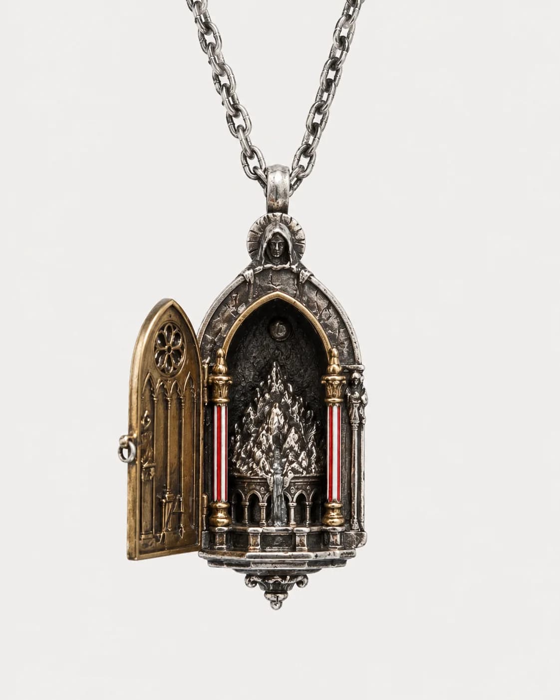 Cantica I mountain reliquary pendant