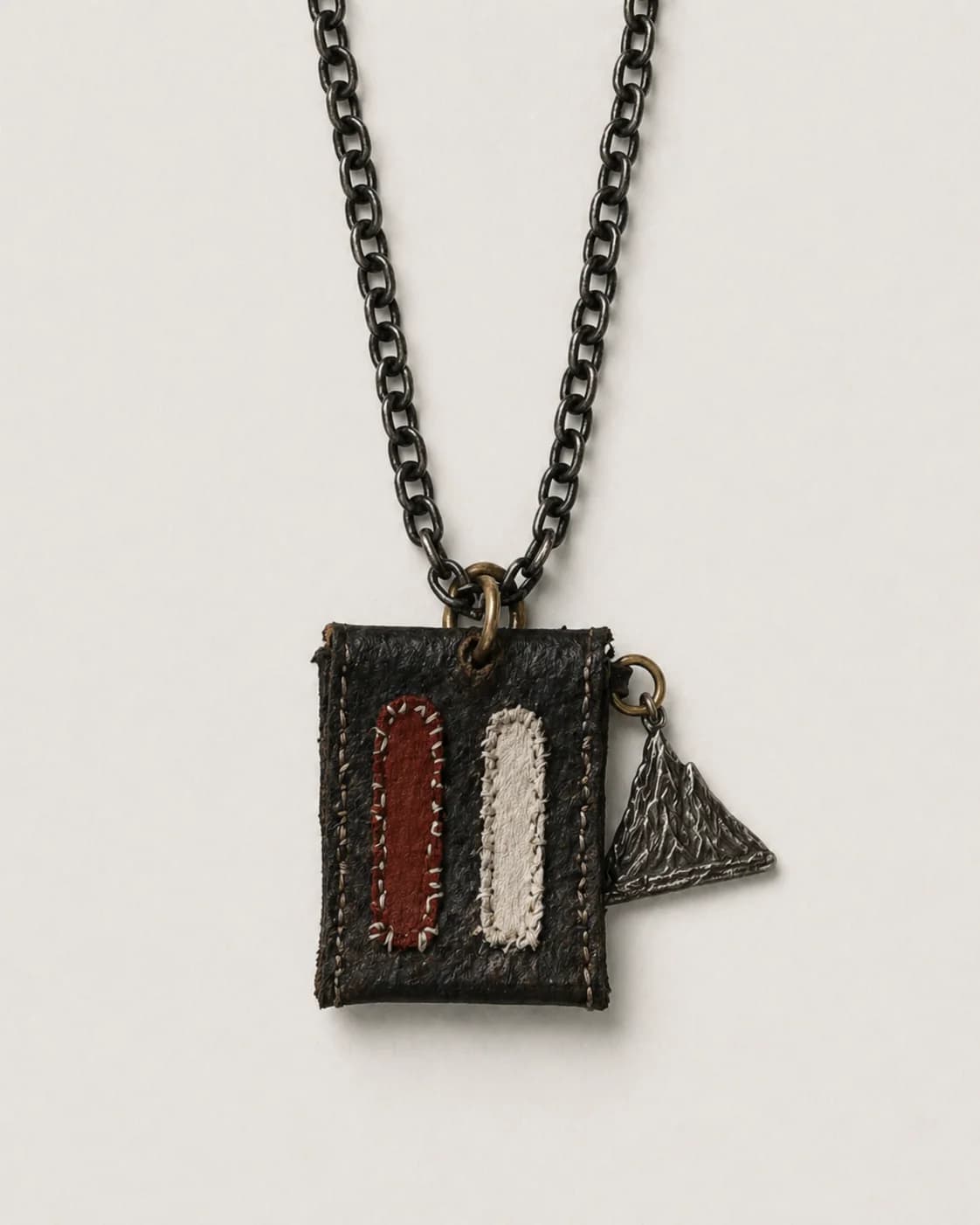 Cantica I leather book charm necklace