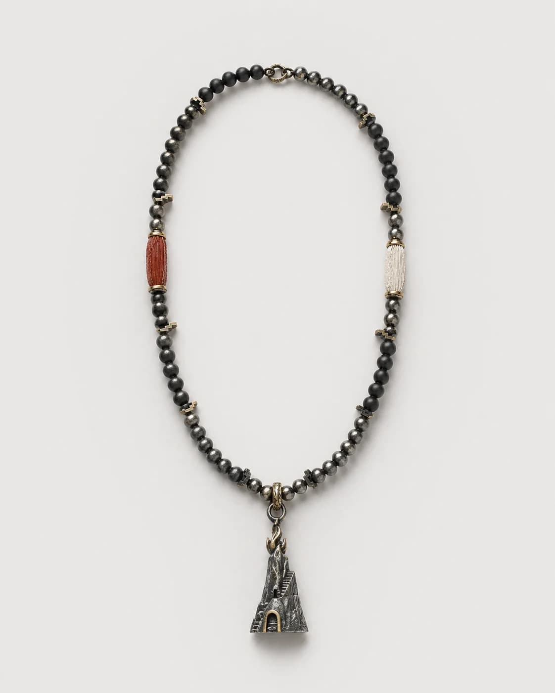 Cantica I beaded mountain necklace