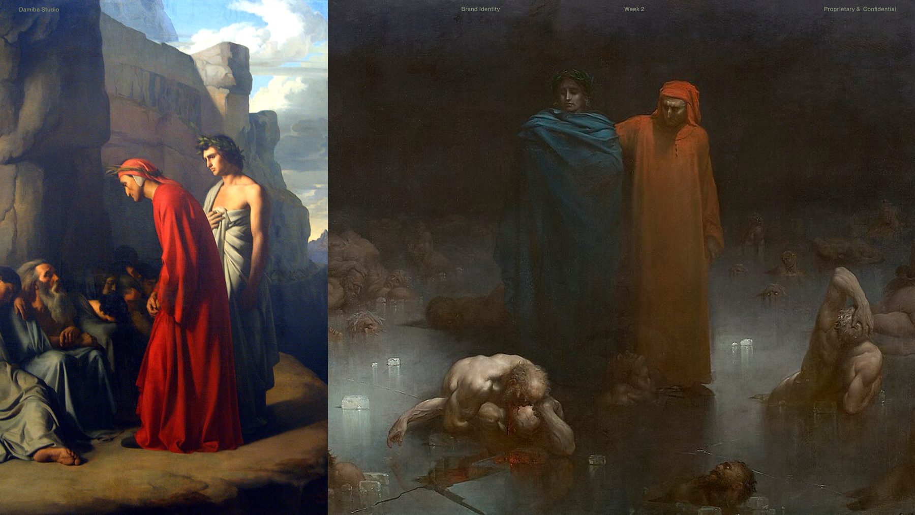 Dante and Virgil painting comparison